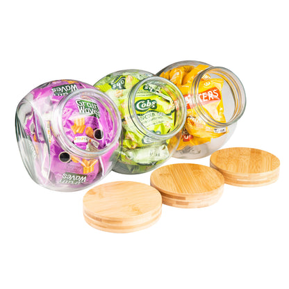 Glass Snack Jar with Bamboo Lid - 4L