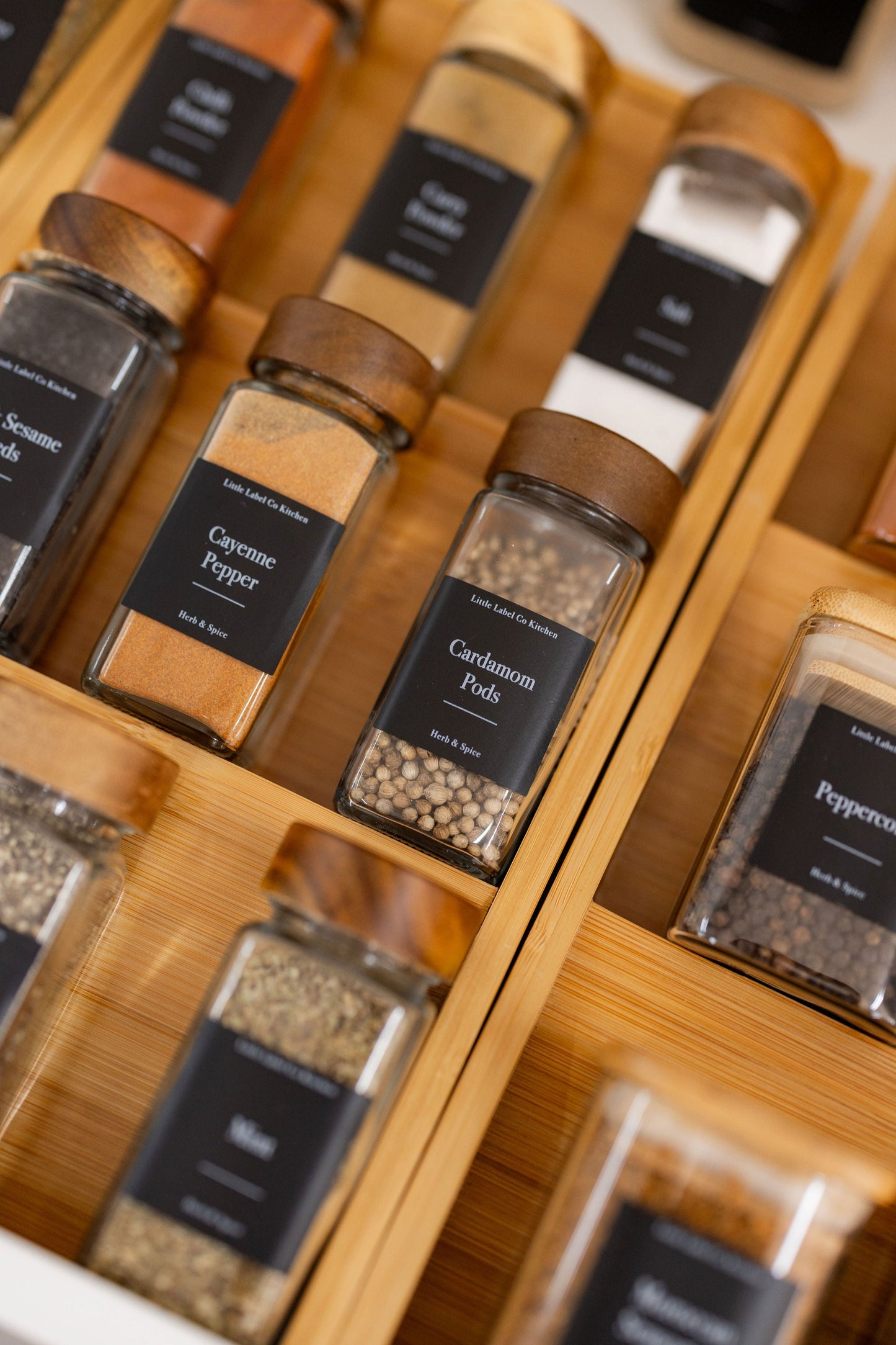 Acacia Wood Shaker Spice Jars - 125ml