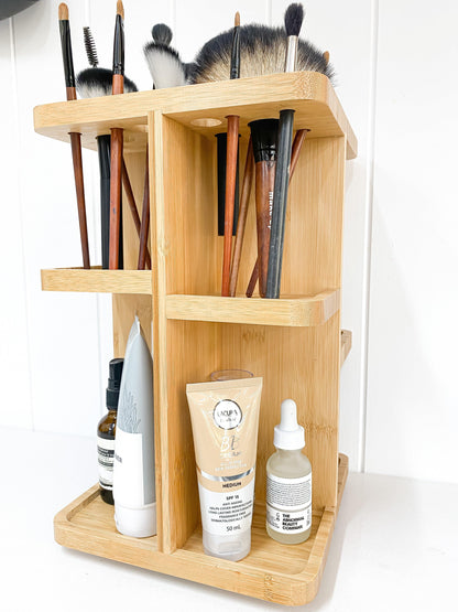 Bamboo Turnable Cosmetic Organiser - Little Label Co - Storage & Organization - 60%, Catchoftheday, warehouse