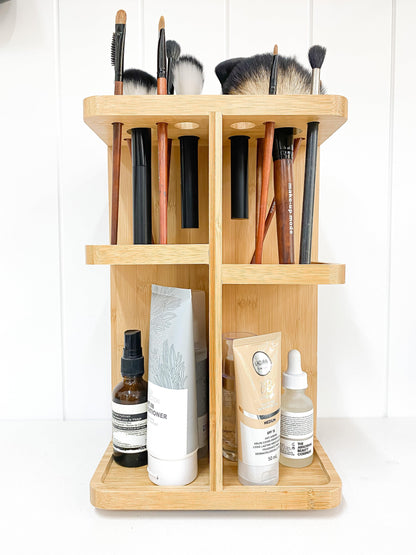 Bamboo Turnable Cosmetic Organiser - Little Label Co - Storage & Organization - 60%, Catchoftheday, warehouse