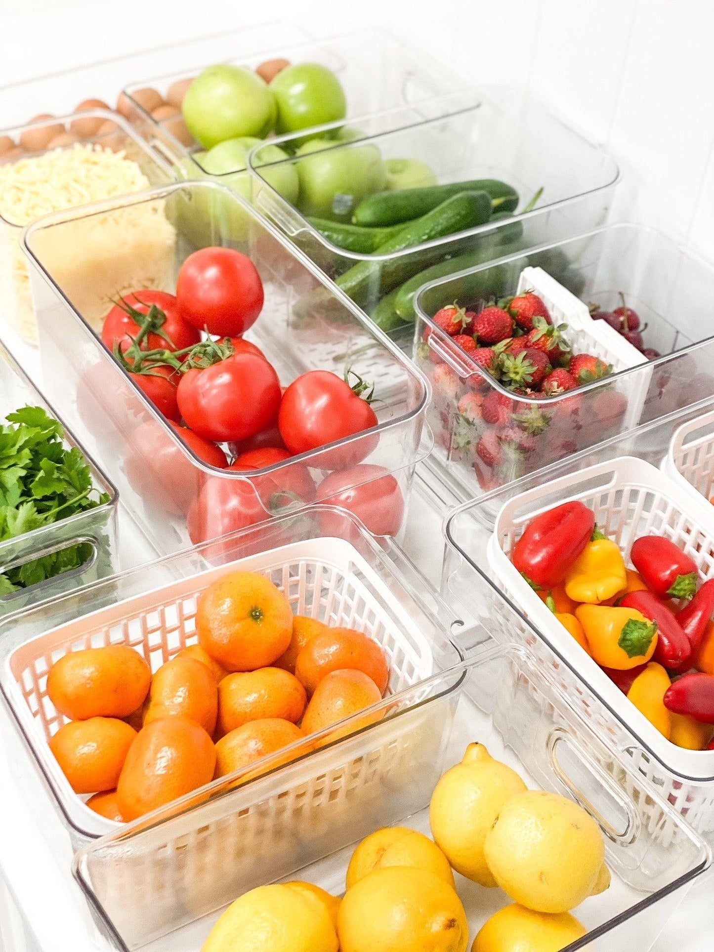 Fridge Storage Container with Basket (Single) - Little Label Co - Food Storage Containers - 30%