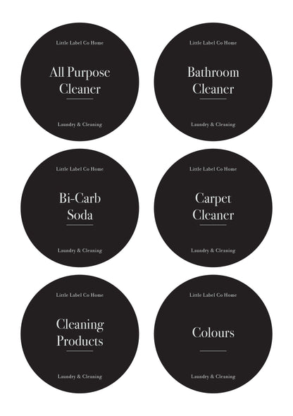 Laundry & Cleaning Stickers (30 labels) Black or White - Little Label Co - Labels & Tags - 60%, Catchoftheday