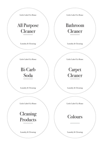 Laundry & Cleaning Stickers (30 labels) Black or White - Little Label Co - Labels & Tags - 60%, Catchoftheday