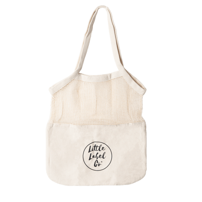 Mixed Cotton/Mesh Tote - Little Label Co - Lunch Boxes & Totes - 60%, Catchoftheday