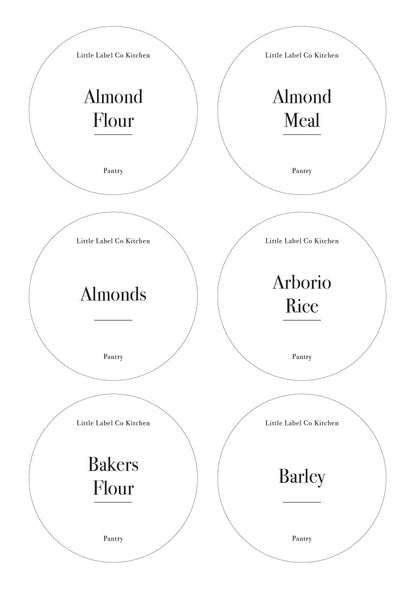 Pantry Stickers (114 Labels) Black or White - Little Label Co - Labels & Tags - 60%, Catchoftheday