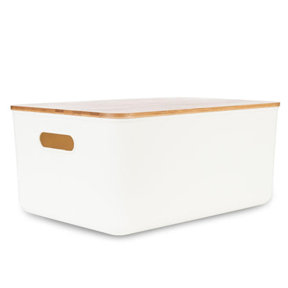 Storage Container Large with Bamboo Lid - Little Label Co - Storage & Organization - 20%