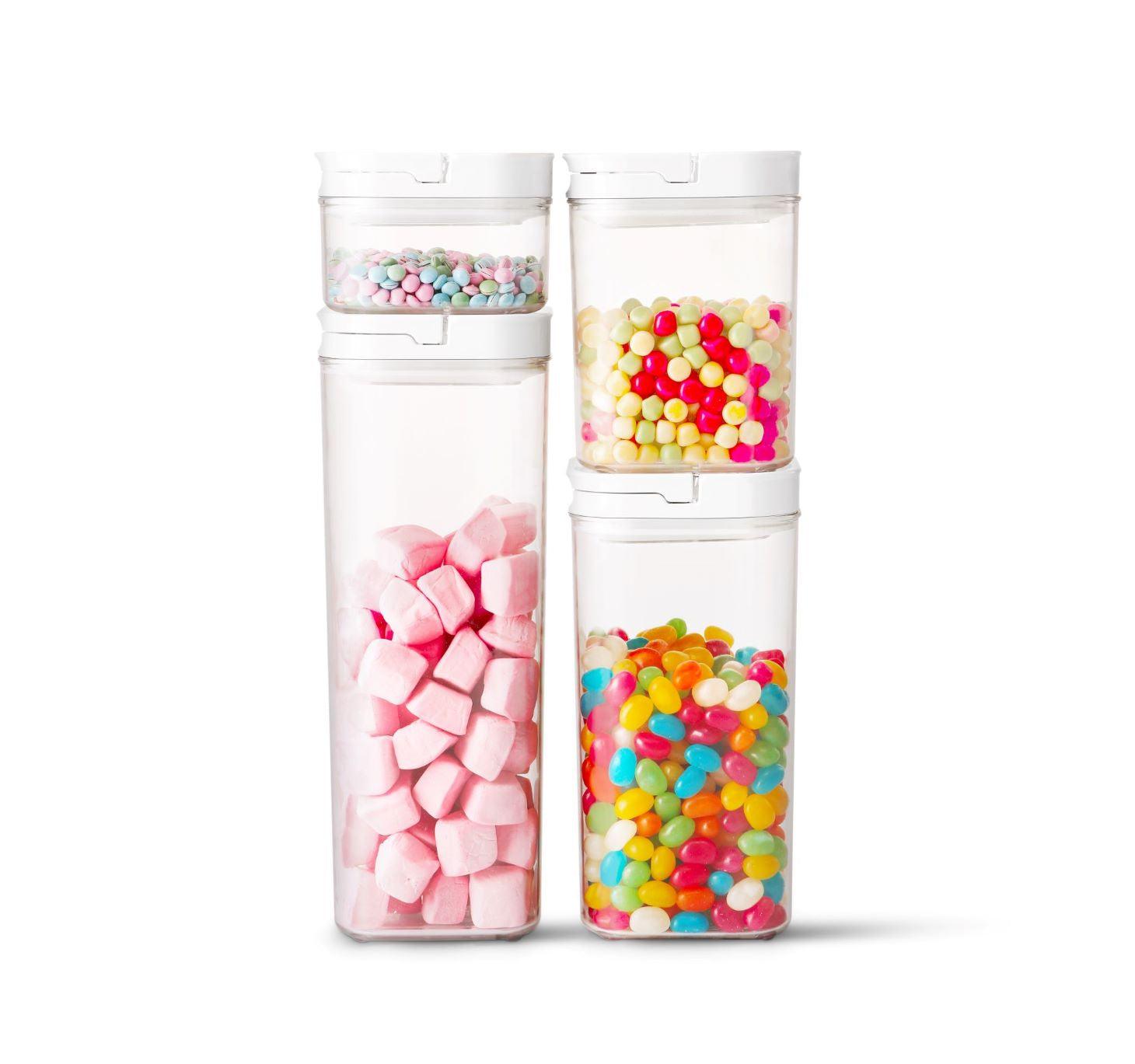 White Flip Canister Value Pack x 12 - Little Label Co - Food Storage Containers - 20%, LLC Flip Canister