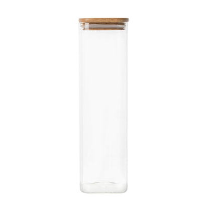 Square Bamboo Glass Pantry Pack - Little Label Co - Food Storage Containers - bundle, Food Storage Containers, Value Packs